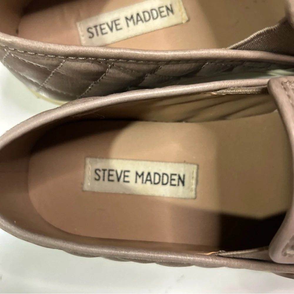 Steve Madden Brown Quilted Flats Women’s 6.5 Shoes